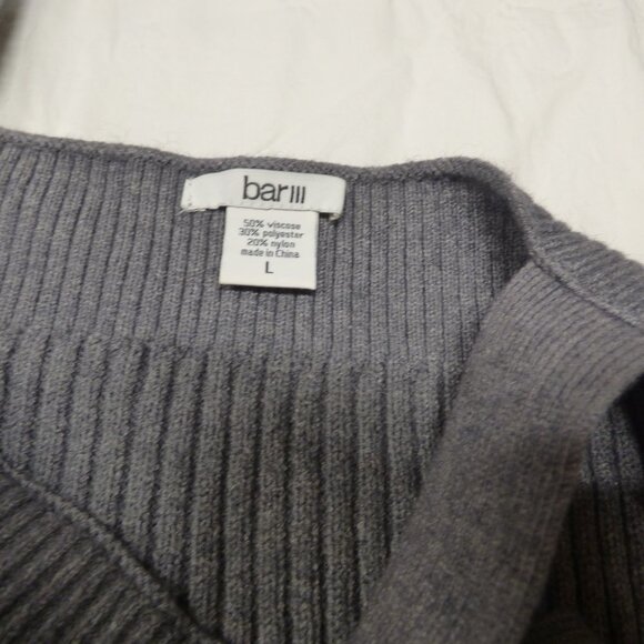 Bar‎ III Ribbed Cold-Shoulder Sweater, L, - Picture 9 of 9